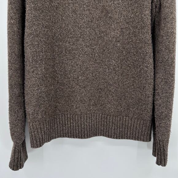 Banana Republic Elevated Shawl Sweater Brown Lambs Wool Cozy Warm Mens Size Med - Picture 5 of 11